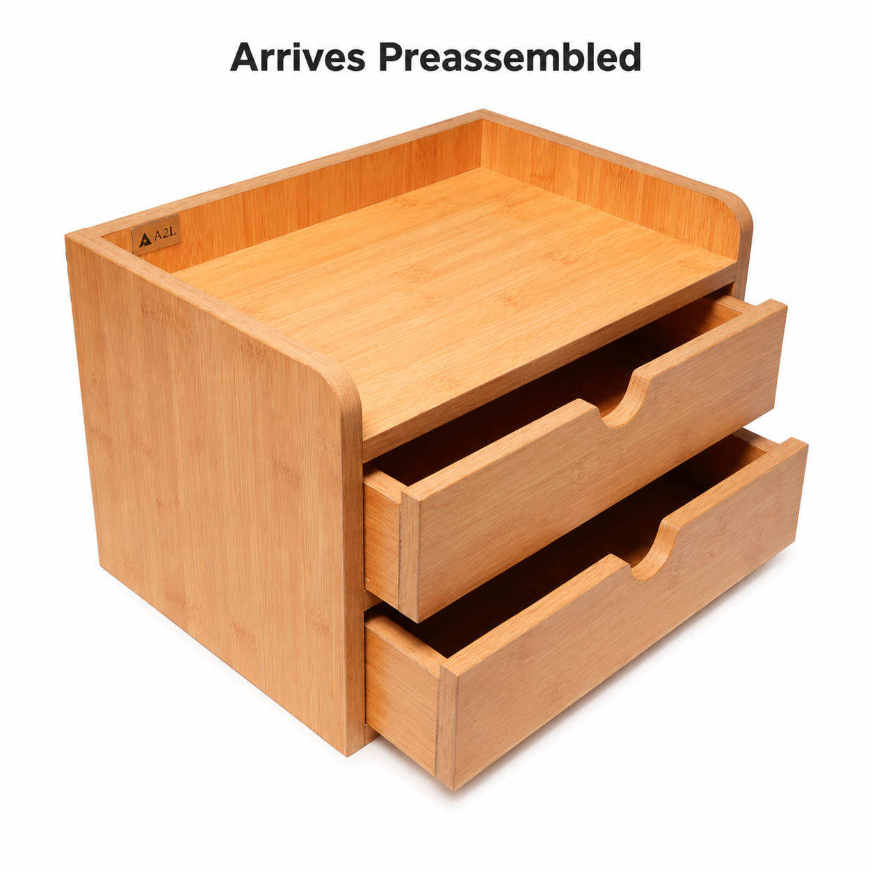 Preassembled Desktop Shelf Organizer, Compact Wooden Desk Bookshelf for Home Office, Study Room & Bedroom, Space Saving Storage for Books, Plants & Desk Accessories 12.6 x 8.7 x 8.3 Kikbo