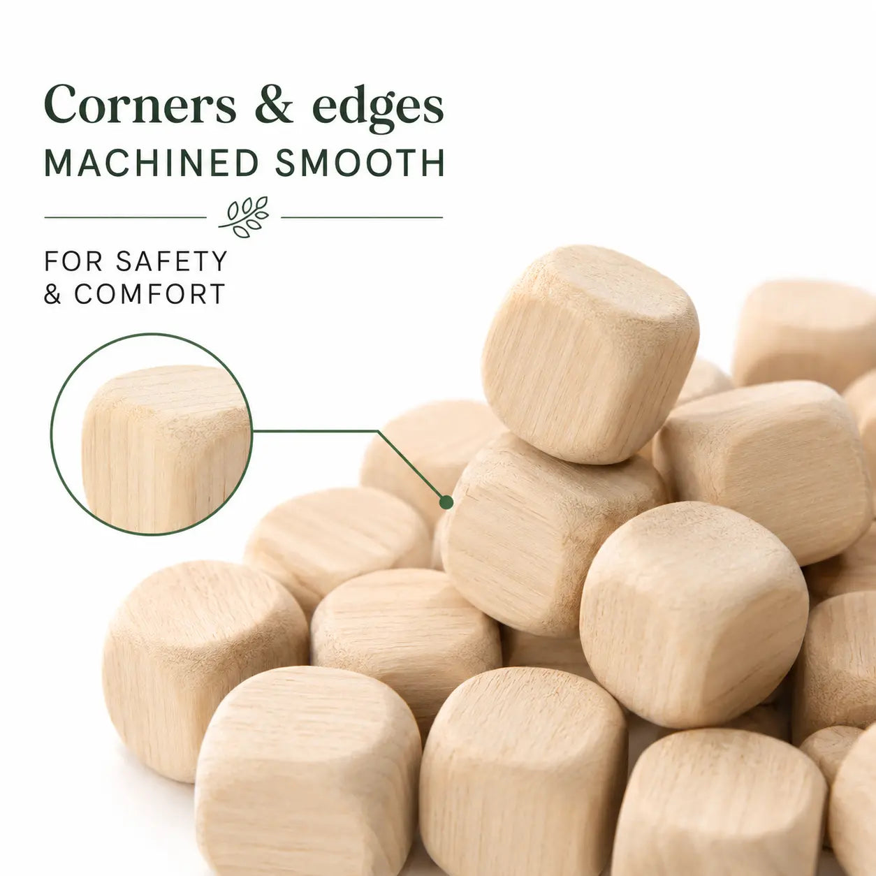 22lbs Natural Hinoki Cypress Wood Cubes for Children's Sensory Play for Preschoolers - Calming & Tactile Sensory Play Kikbo