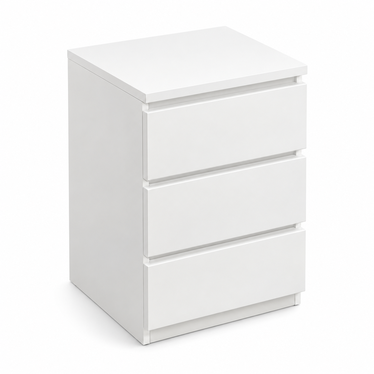 Modern White Mini Nightstand – Compact 2/3-Drawer Bedside Table for Bedroom