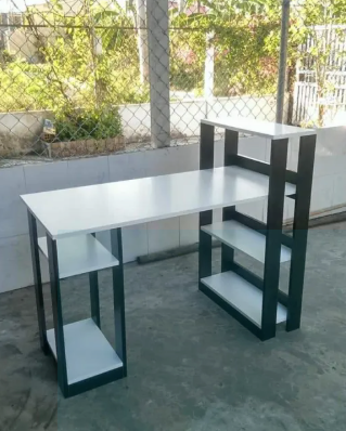 Modern Compact Office Desk with Storage – Space-Saving Computer Table for Home or Small Apartment, Easy Assembly