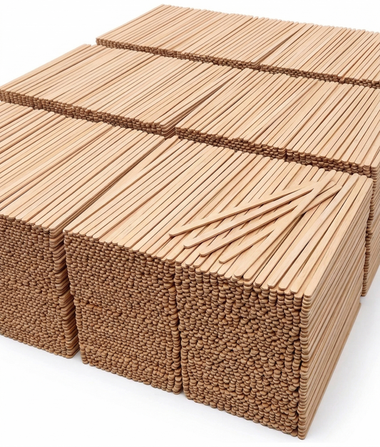 5,000 or 10,000 Pieces Wood Coffee and Tea Drink Stirrer Sticks, Real Wood, 5.5" Inches - Eco-Friendly Wooden Stick Stirrers