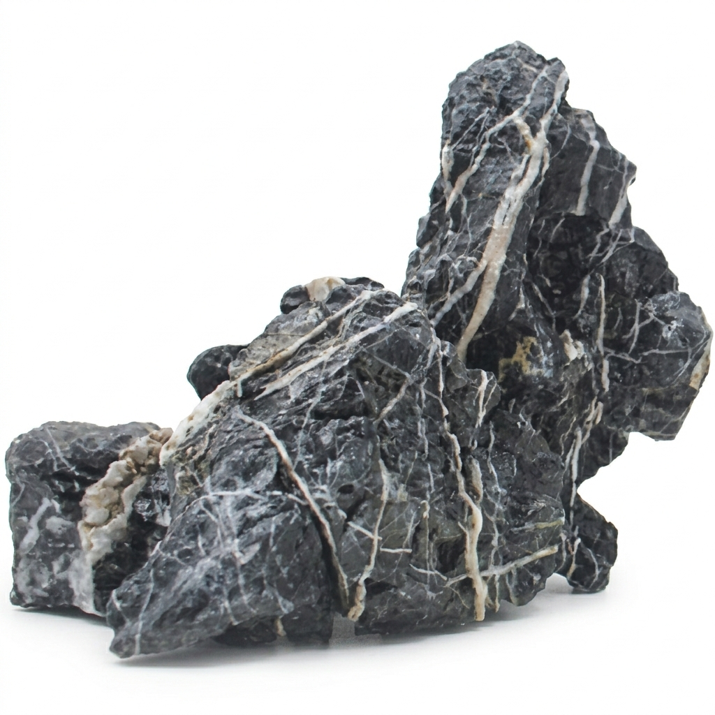 Natural Seiryu Rocks - Aquariums Stones Natural Rocks 2.2 lbs/1kg with White Veins for Fish Tank, Aquariums, and Paludariums - Decorative Rocks for Terrariums, Vivariums, Reptile Enclosures, and Gardens