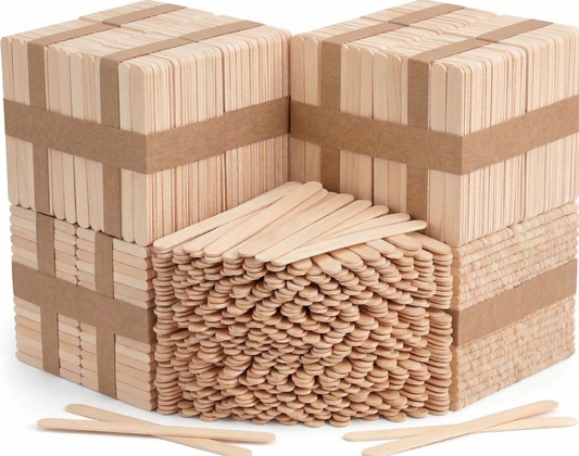 7200pcs Bulk Natural Wooden Craft Sticks, 4.5 Inch Popsicle Sticks for Crafts, Food Use, Hair Removal, and DIY Art Projects