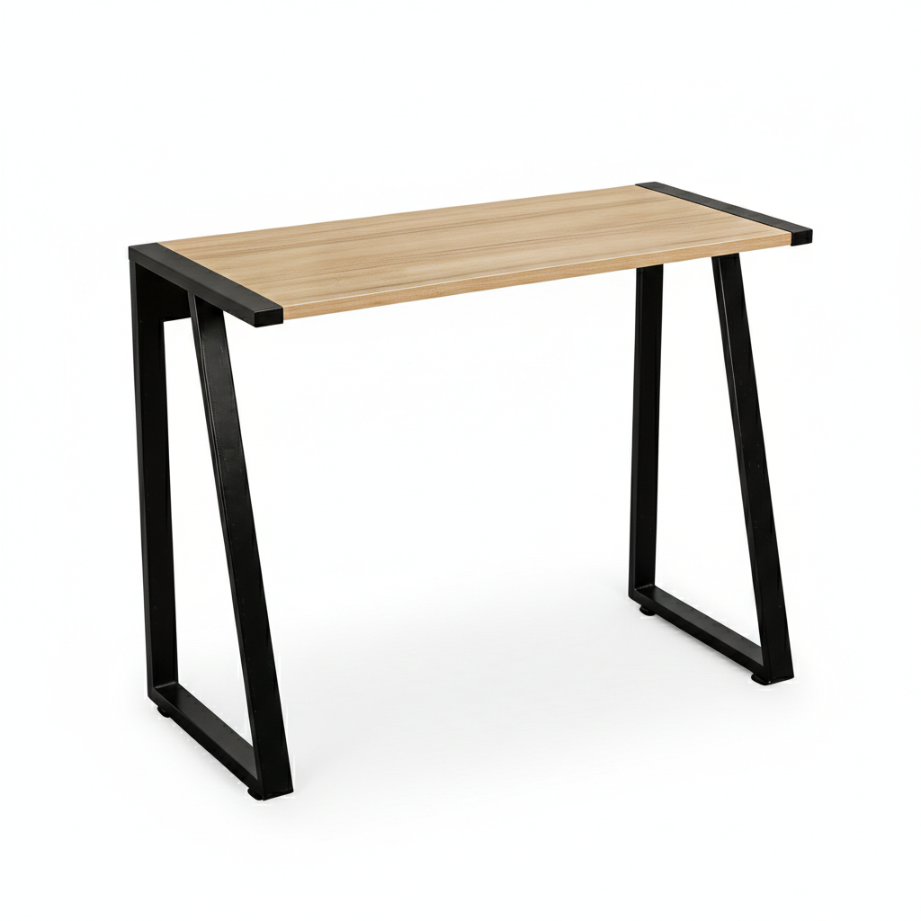 31.5" Small Computer Desk, Modern K-Shaped Student Study Table for Small Spaces, Compact Writing Desk with Sturdy Metal Frame, Industrial Wood Home Office Desk for Bedroom & Apartment