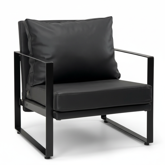 Bulk Deal - 8 x Modern Upholstered Single Sofa with Square Metal Legs 25.6"x26.8"x29.5"-SH 16.5"