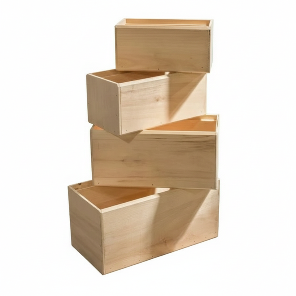 Rectangular Pine Wood Planter Box