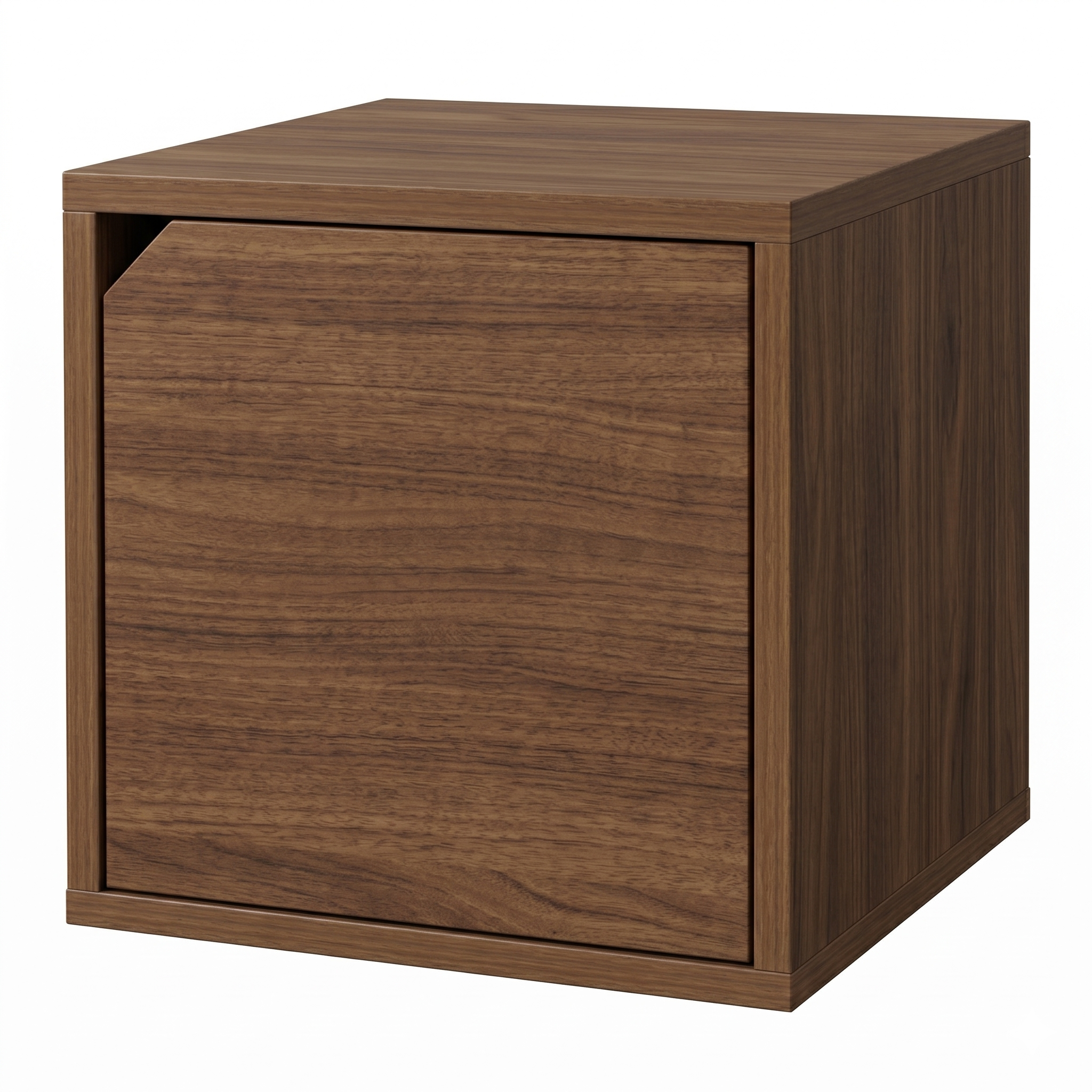 Modular Storage Cube with Door, 11.8" x 11.8" [30 x 30 x 30cm] Multipurpose Wooden Bookshelf and Closet Organizer, Stackable Shelving Unit with Optional Removable Interior Shelf