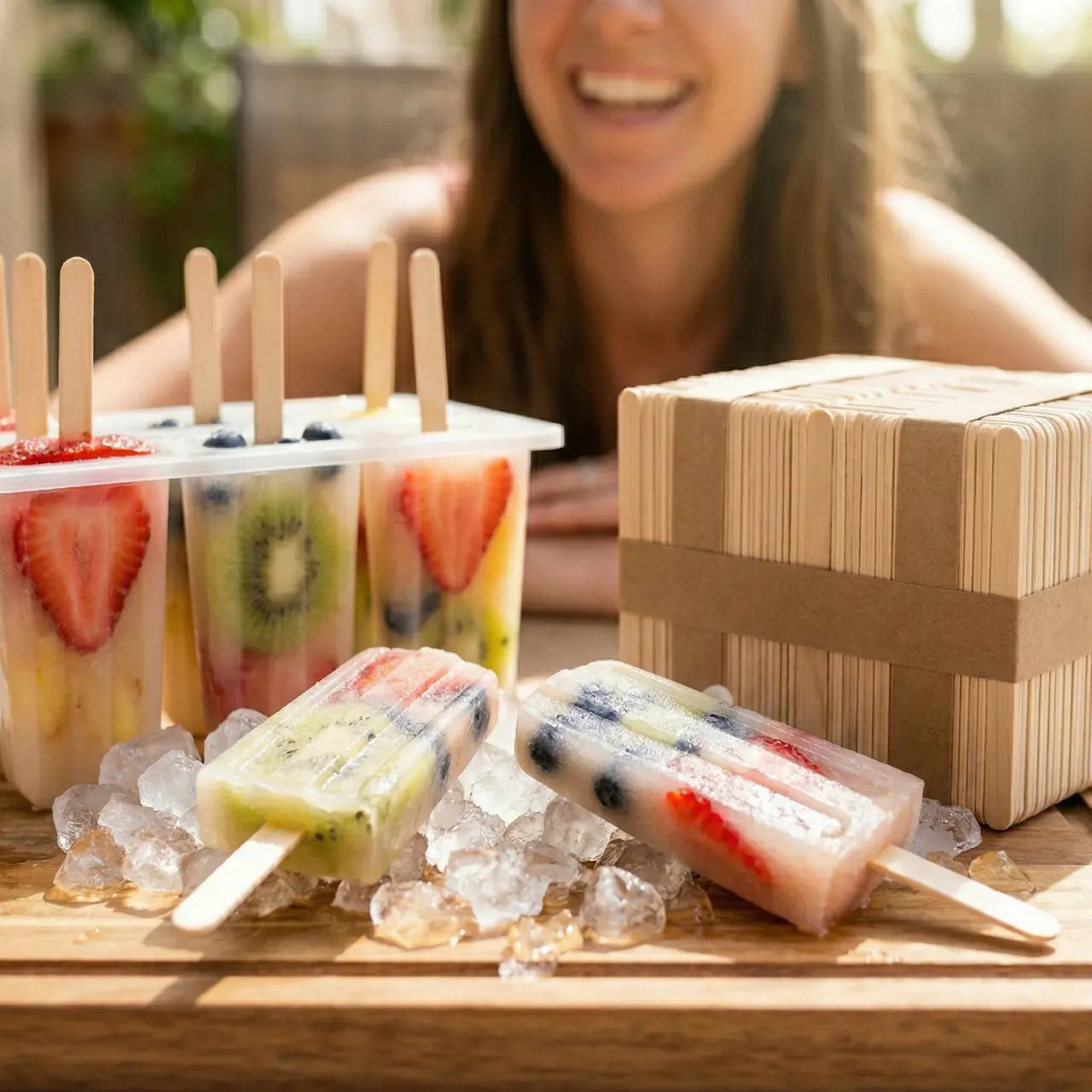 7200pcs Bulk Natural Wooden Craft Sticks, 4.5 Inch Popsicle Sticks for Crafts, Food Use, Hair Removal, and DIY Art Projects Kikbo