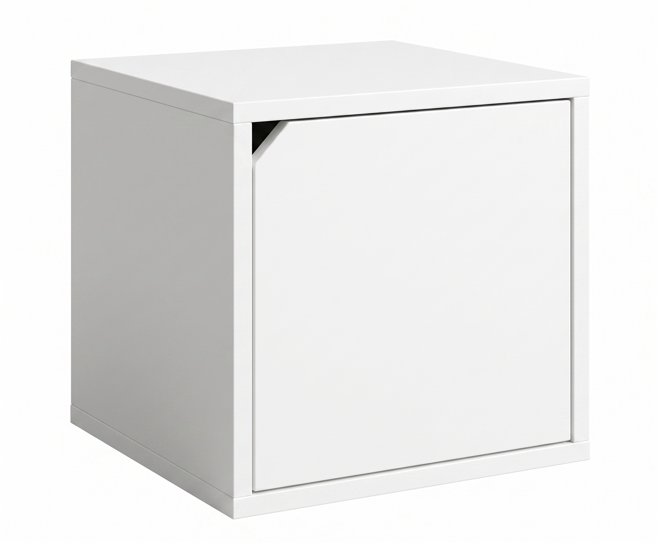 Modular Storage Cube with Door, 11.8" x 11.8" [30 x 30 x 30cm] Multipurpose Wooden Bookshelf and Closet Organizer, Stackable Shelving Unit with Optional Removable Interior Shelf