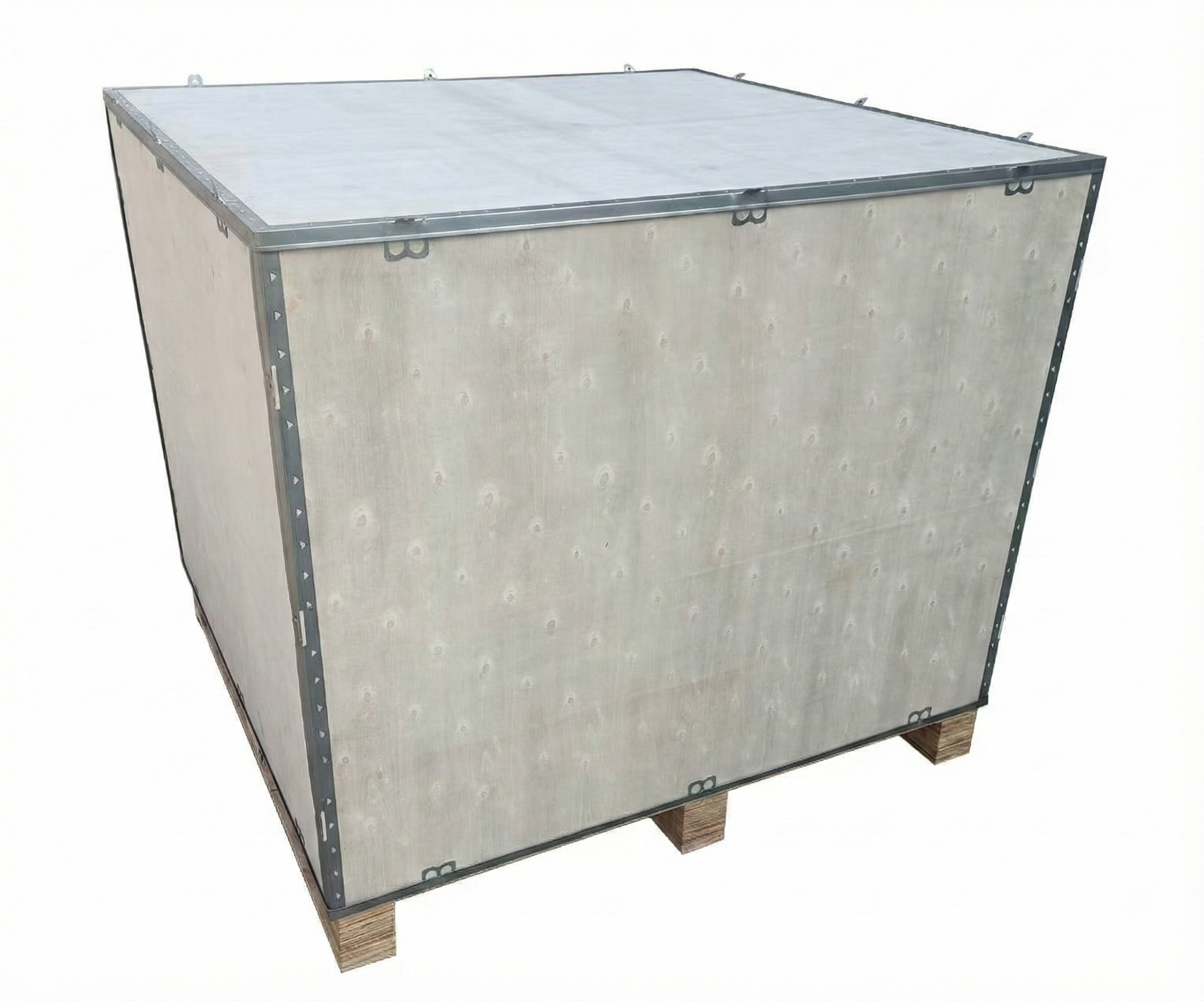 Plywood Shipping Crate - 48" x 40" x 42" Strong Quick Assembly Collapsible & Reusable with Reinforced Joints