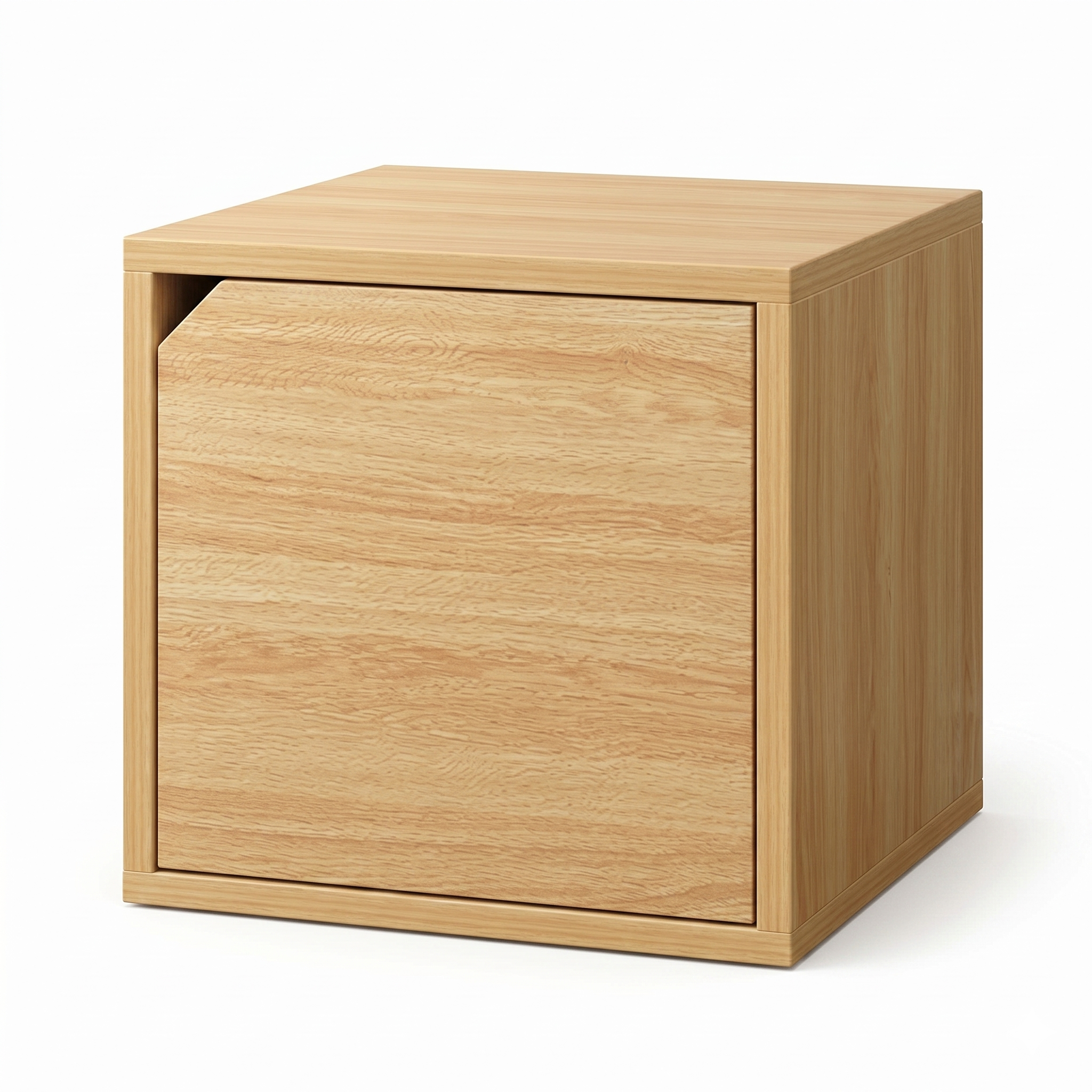 Modular Storage Cube with Door, 11.8" x 11.8" [30 x 30 x 30cm] Multipurpose Wooden Bookshelf and Closet Organizer, Stackable Shelving Unit with Optional Removable Interior Shelf