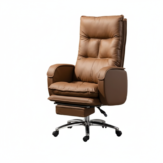 Ergonomic Executive Office Chair with Footrest PU Leather Recliner High Back Adjustable Swivel Chair for Home and Office – Comfortable and Luxurious Design