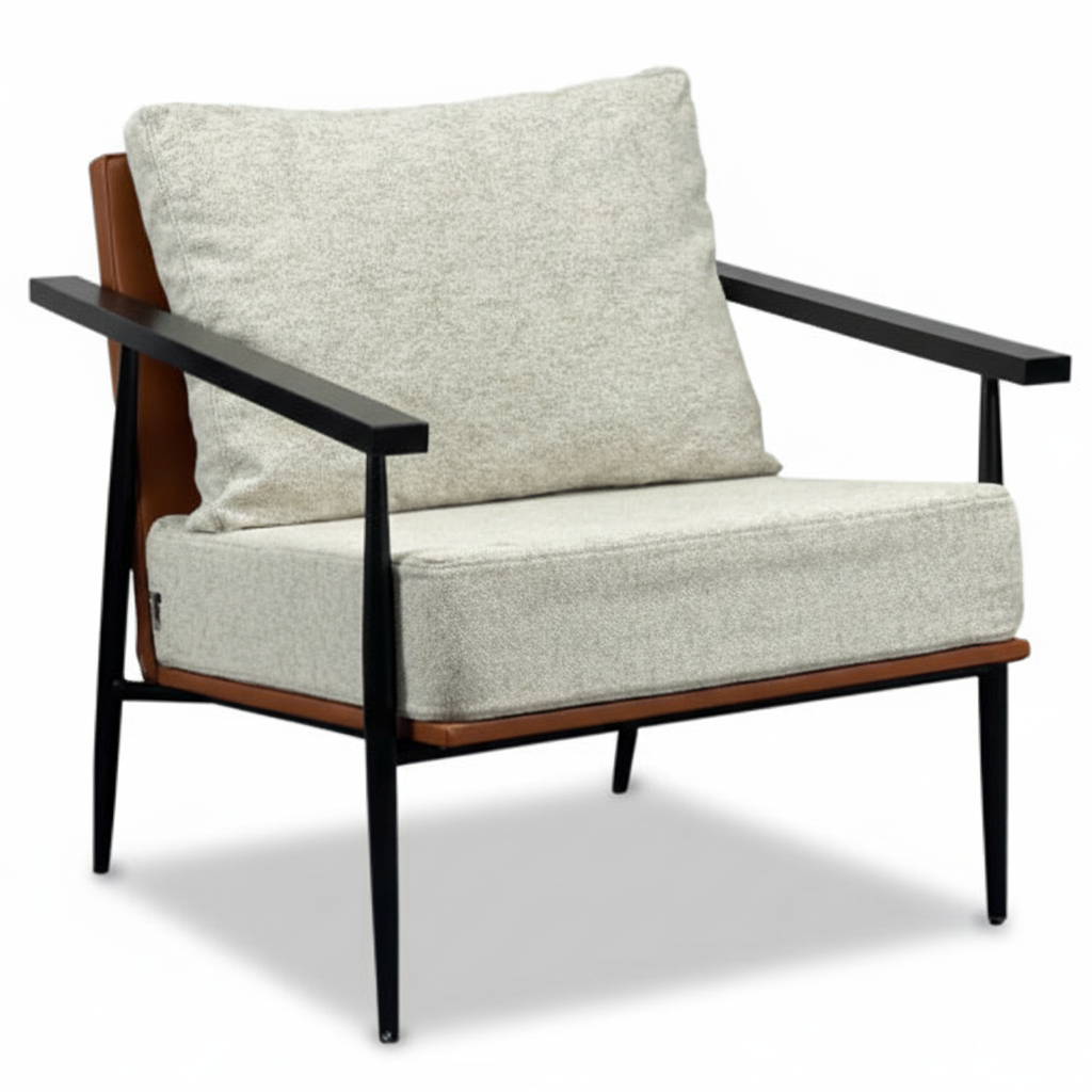 Bulk Deal - 8 x Modern Upholstered Single Sofa with Metal Frame 25.6"x26.8"x29.5"-SH 16.5"