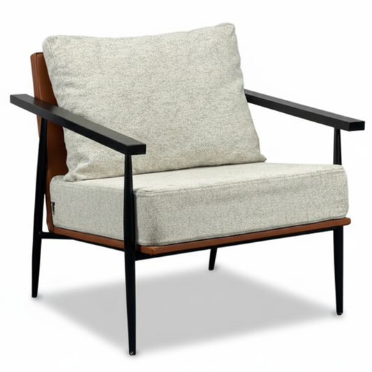 Bulk Deal - 8 x Modern Upholstered Single Sofa with Metal Frame 25.6"x26.8"x29.5"-SH 16.5"