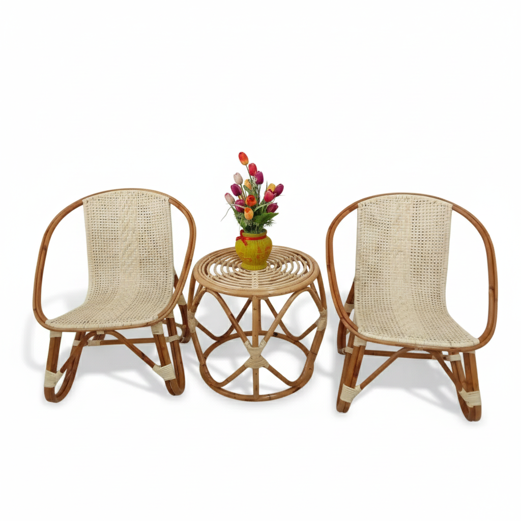 Rattan Lounge Chair 24.4"x24.4"x28.7" SH 14.6"