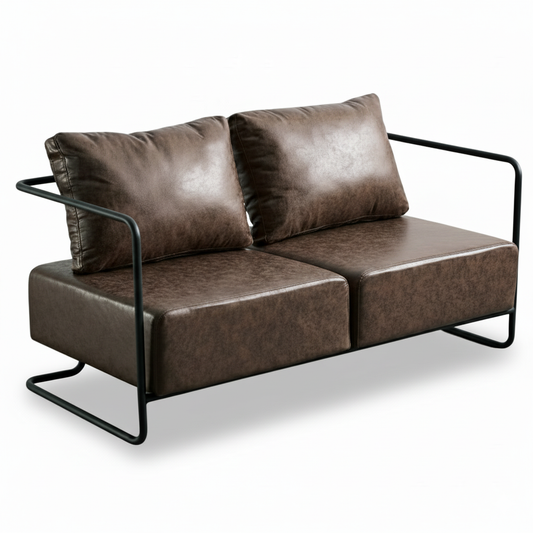Modern Upholstered Two-Seater Sofa with Metal Frame 55.1"x30.3"x26.8"-SH 16.5"
