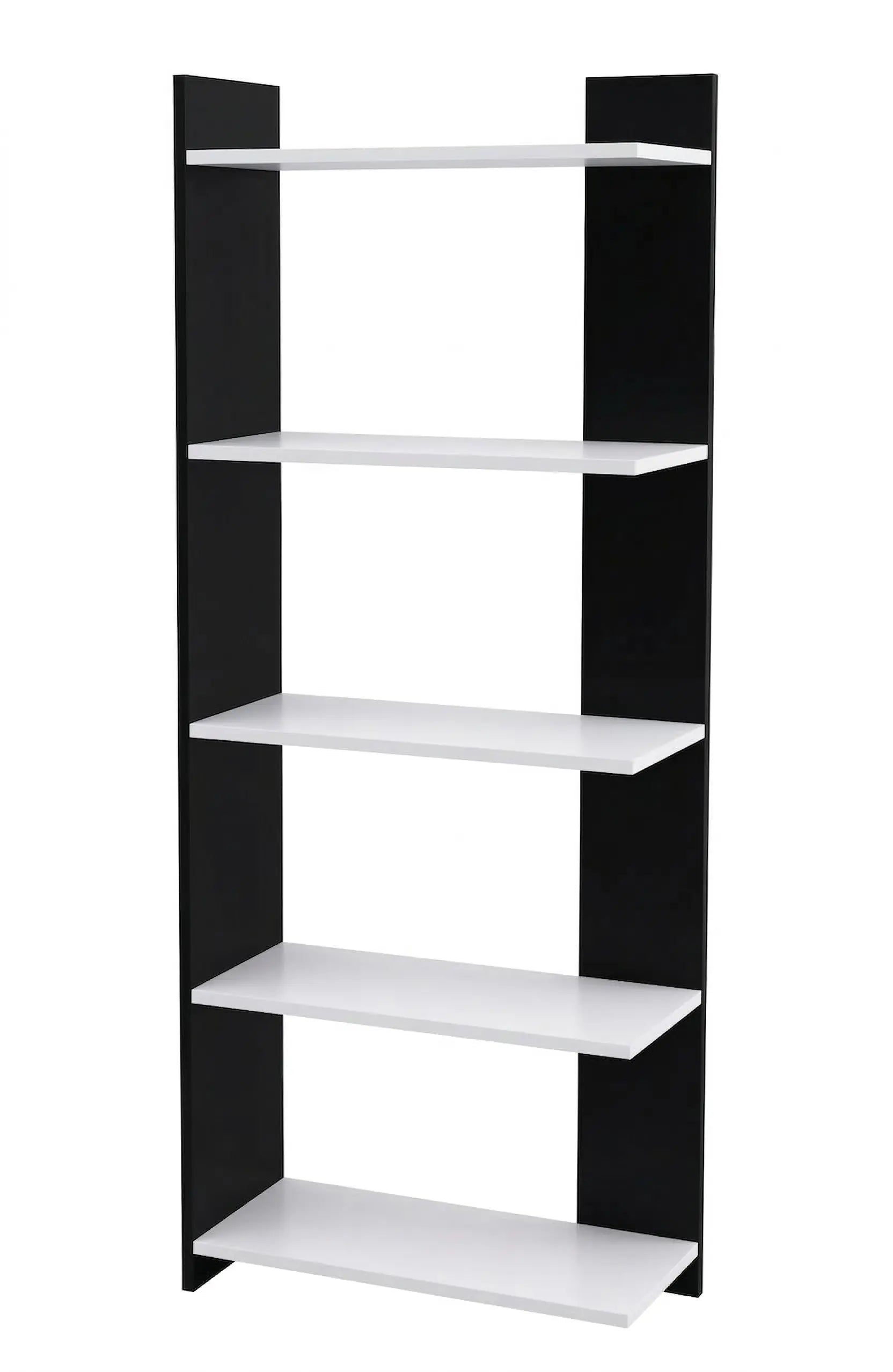 5-Tier Wooden Bookcase – Space-Saving MDF Storage Shelf for Home or Office Kikbo