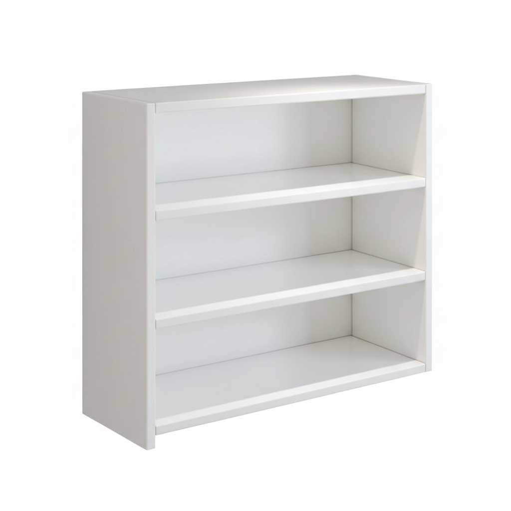 Space-Saving Desktop Organizer Shelf, Minimalist Tabletop Bookshelf for Home Office, Durable 0.67" Thick Wood Storage Rack for Desk, Adjustable Desk Hutch for Dorm & Students, Modern White