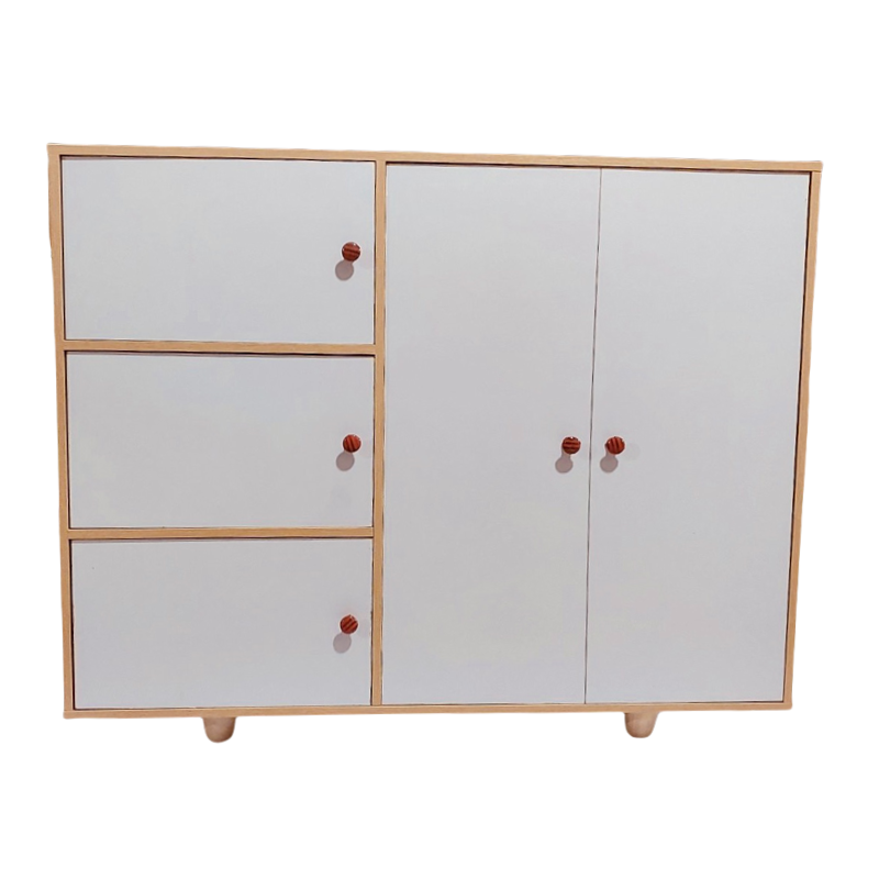 2-Door Wooden Shoe Cabinet, MDF Wooden Shoe Rack