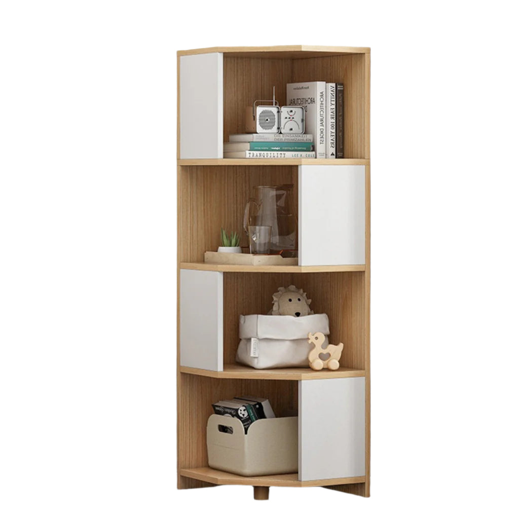4-Tier Wooden Corner Shelf