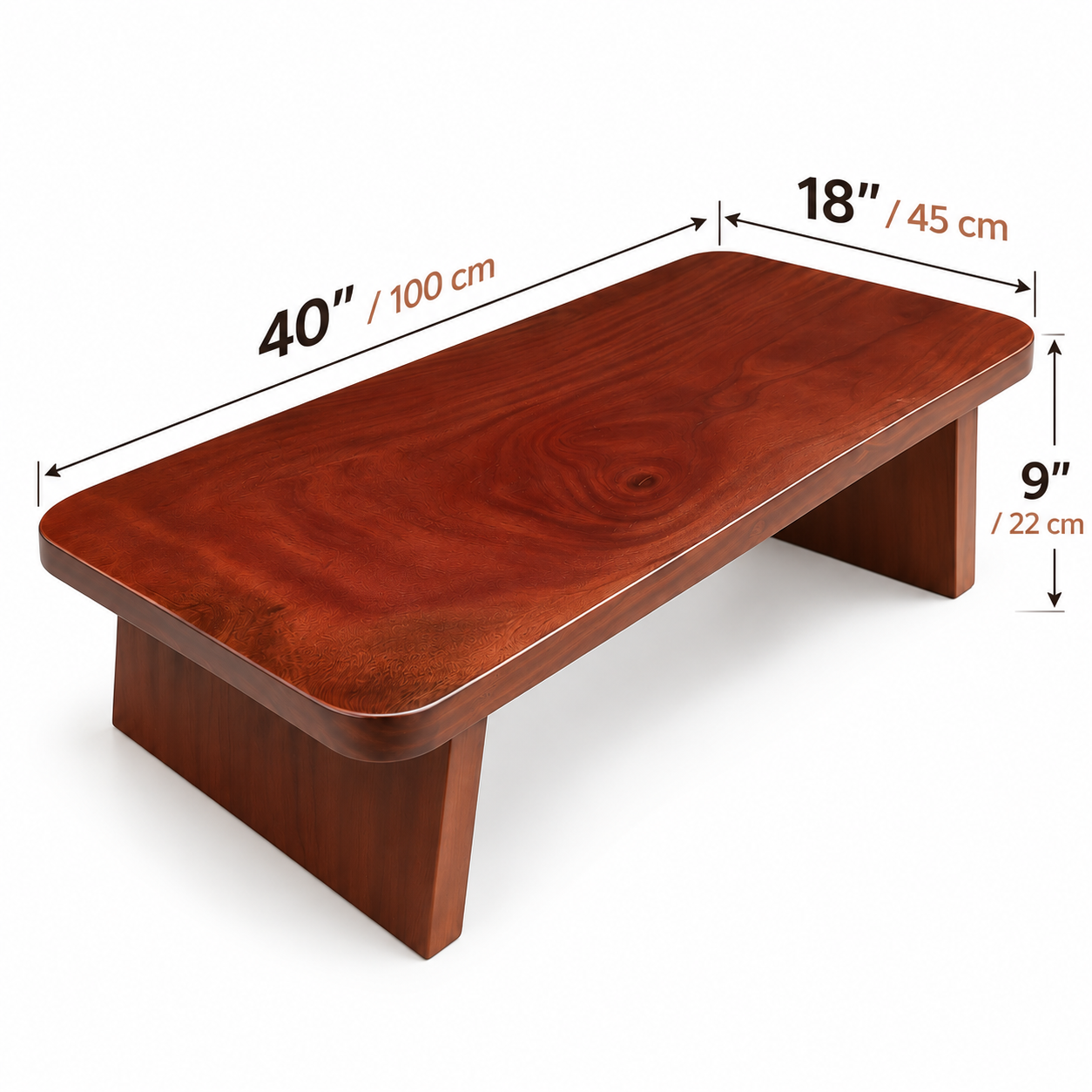 Japanese Zen Solid Wood Low Tea Table – Mini Floor Sitting Reading Desk