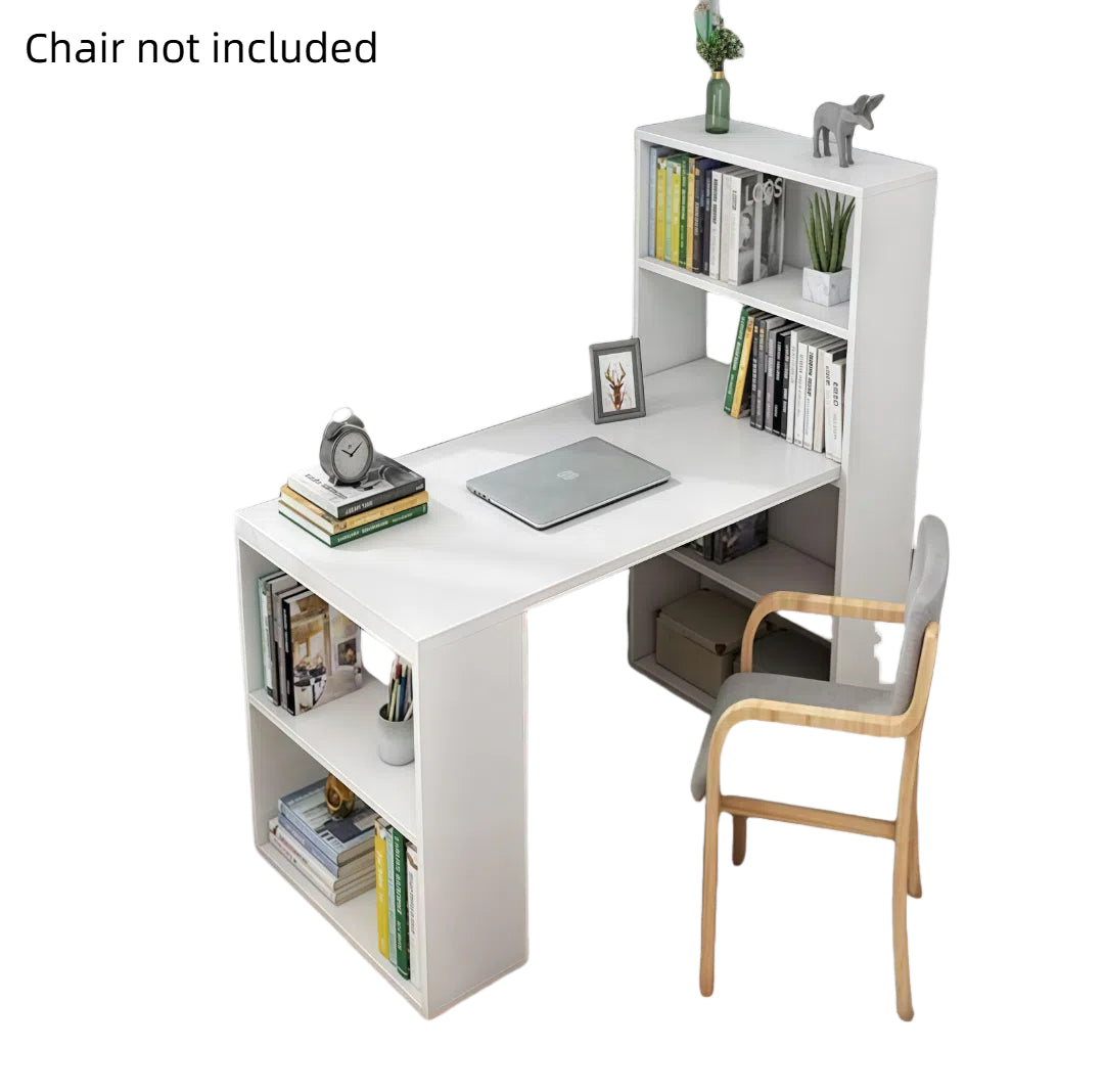 Computer Desk with Bookshelves – Workstation for Study, Office, or Gaming Setup