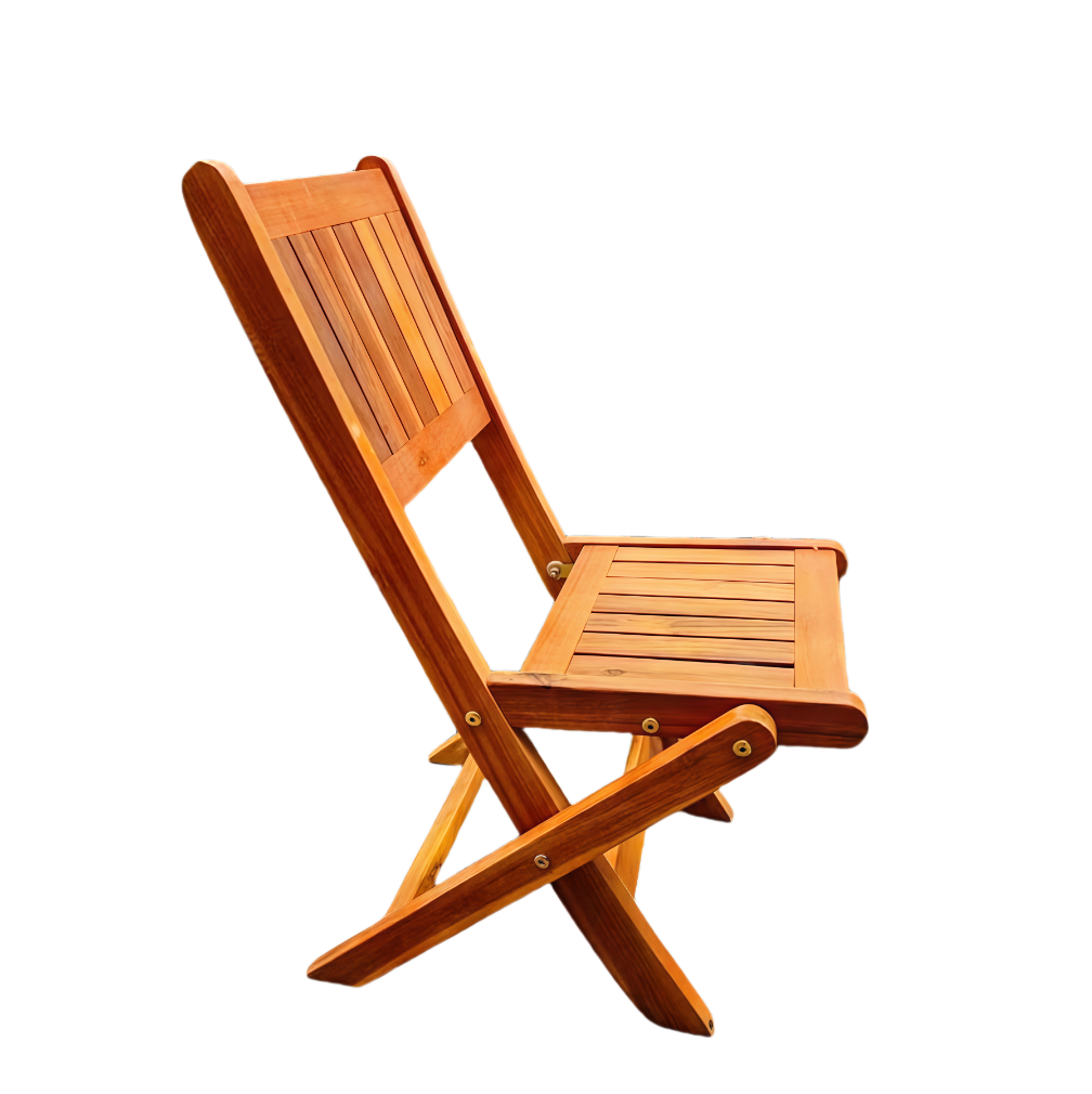 Mini Folding Wooden Chair – Natural Acacia Wood Seat for Kids, Meditation, or Small Spaces