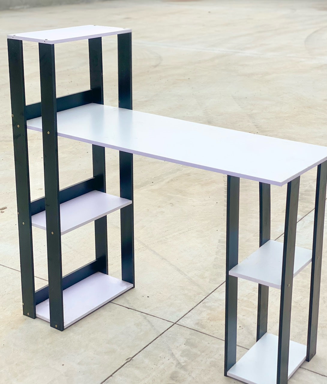 Modern Compact Office Desk with Storage – Space-Saving Computer Table for Home or Small Apartment, Easy Assembly