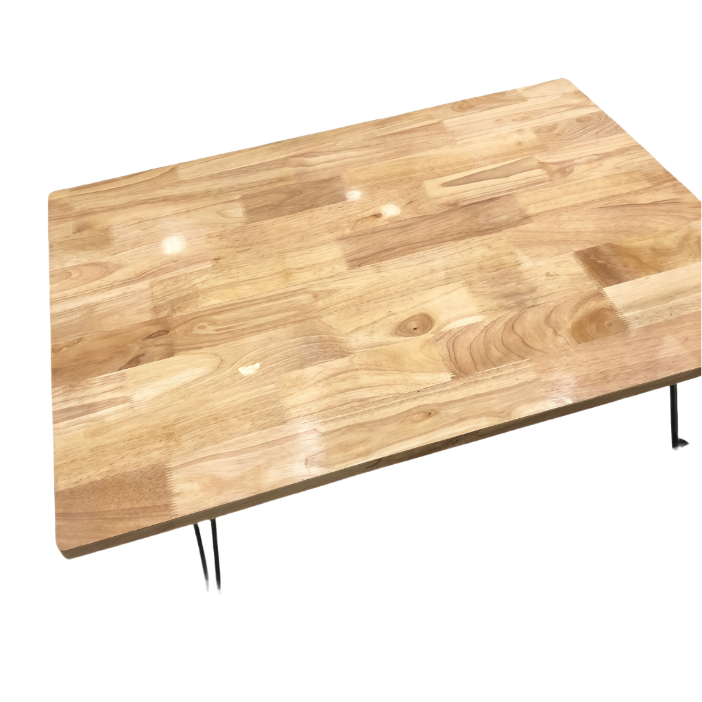 Foldable Rubberwood Floor Table – Compact & Portable Design for Small Spaces