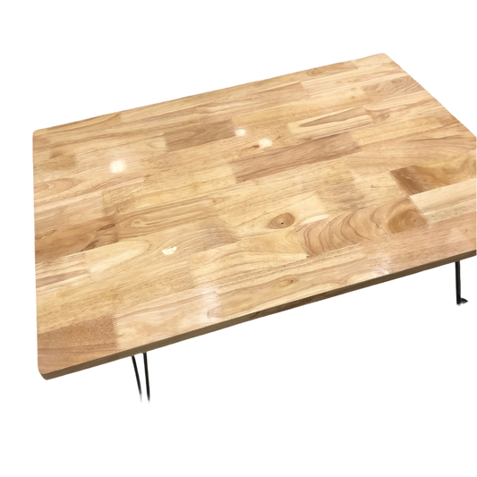 Foldable Rubberwood Floor Table – Compact & Portable Design for Small Spaces