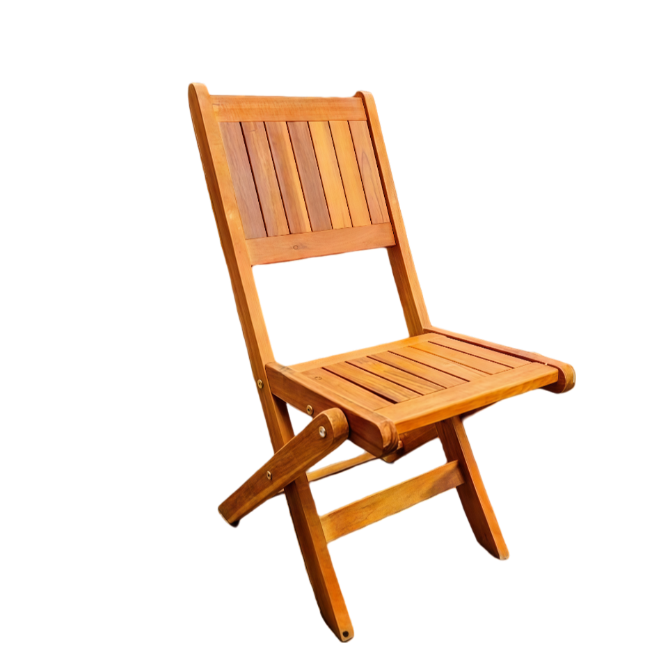 Mini Folding Wooden Chair – Natural Acacia Wood Seat for Kids, Meditation, or Small Spaces