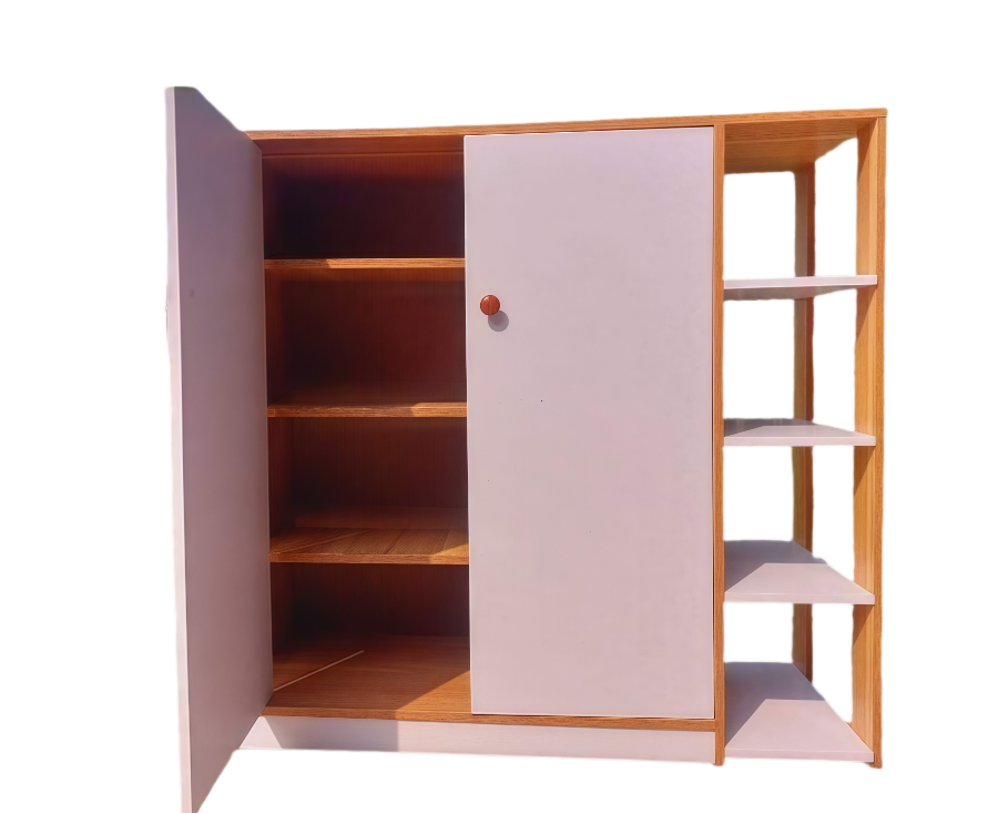 1pc Shoe Cabinet 31.5"x31.5"x11.8" / 80x80x30cm – White Door MDF Organizer, Multi-Compartment Entryway Storage