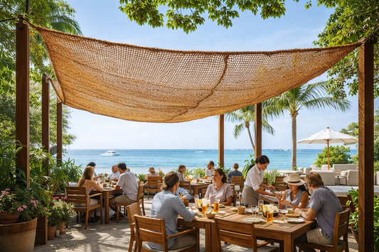 13 x 10 Ft Rectangular Coconut Fiber Shade Sail – Natural Coir Sun Shade Canopy, Cover for Patio, Garden, Pergola & Backyard – Custom Outdoor Sunshade Home Beach Restaurant