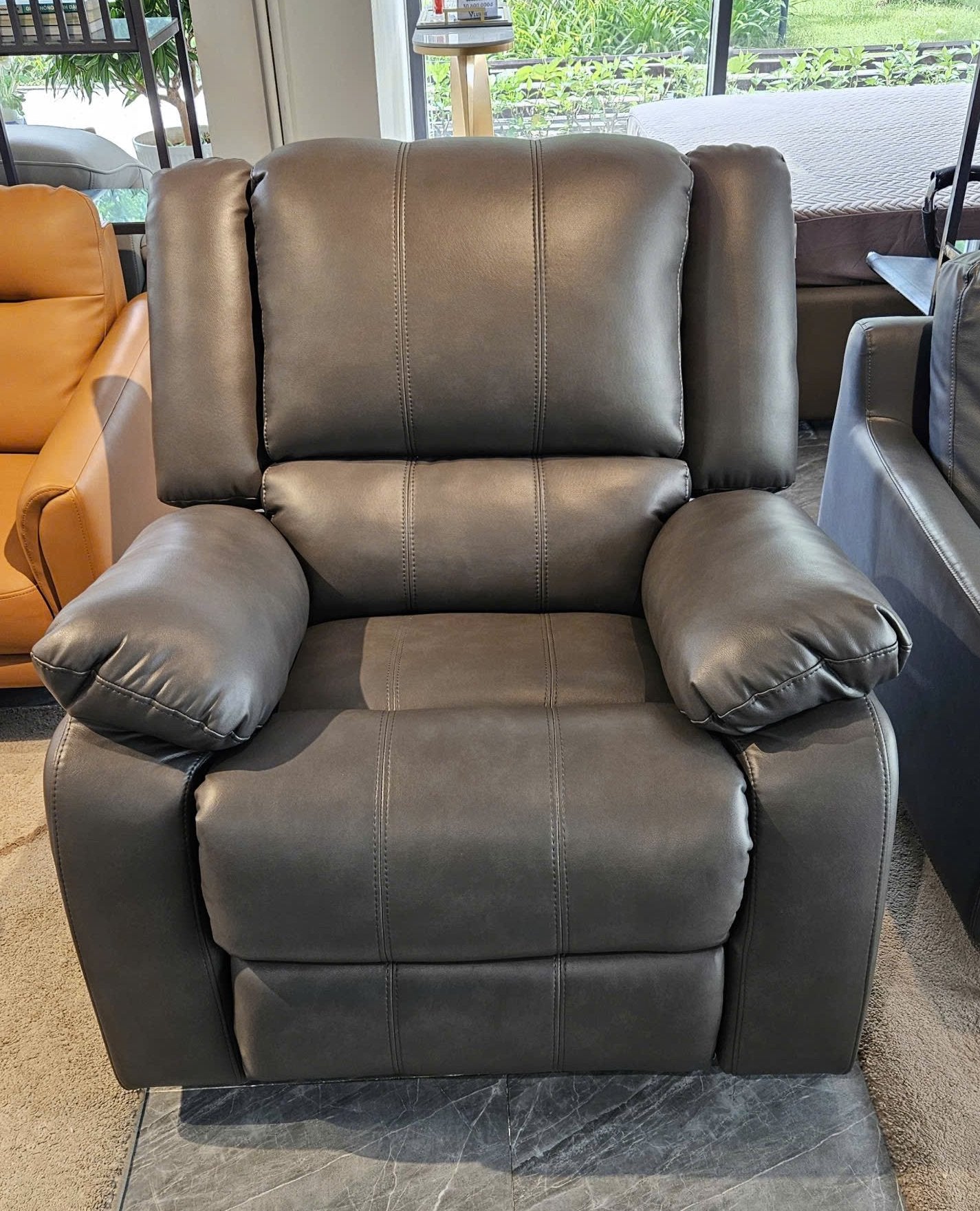 Unique Boucle Fabric Plush Recliner Rocking Chair in Multiple Colors 37" x 37.4" x 38.6" - Made For You