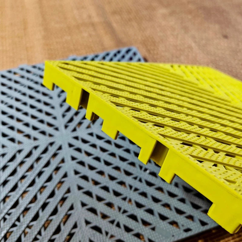 324 Pieces - Heavy-Duty Plastic Floor Covering Tile – Anti-Slip Interlocking Tile for Garage, Car Wash, and Workshop Flooring