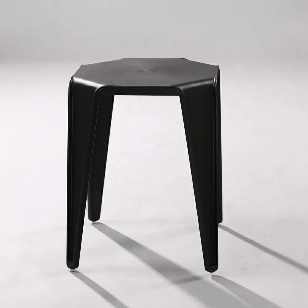 100 or 140 x Modern Style Stackable Plastic Stool, 13.8"x13.8"x17.7"
