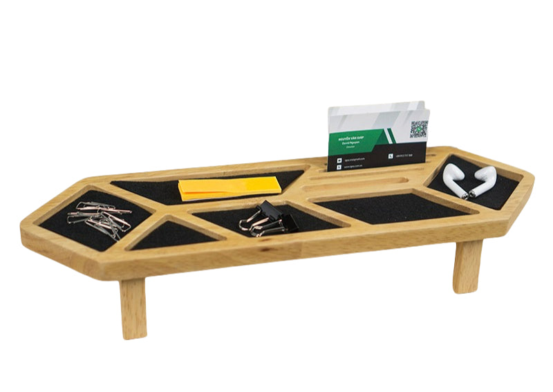 Wooden Desktop Organizer – Multi-Purpose Office Storage Rack