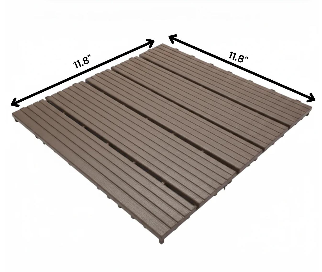 9 Pieces - Easy Plastic Floor Tiles for Indoor or Outdoor Use - Wet Areas, Concrete or Wood Surfaces
