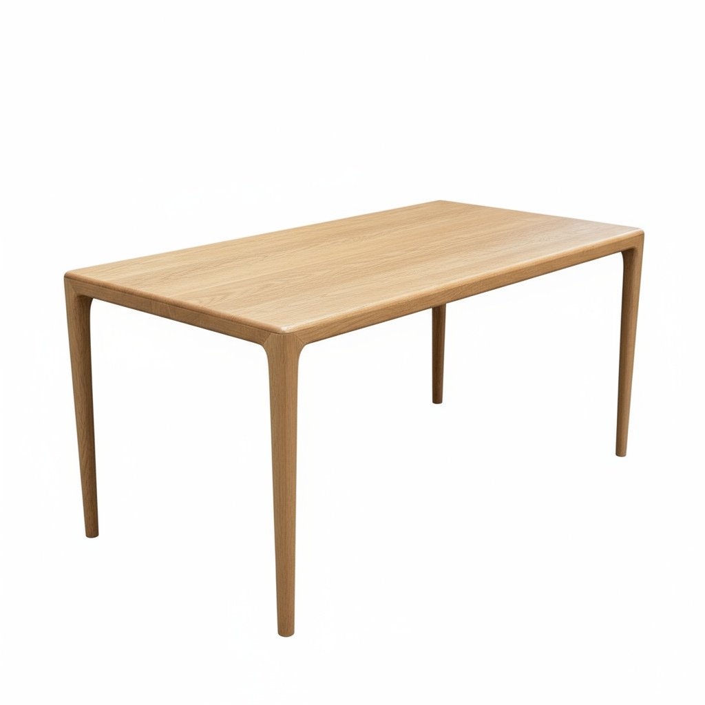 Premium Ash Wood Dining Table with 6 Chairs Large 63" x 31.5" x 29.5" for Home, Restaurants, Cafes or Events