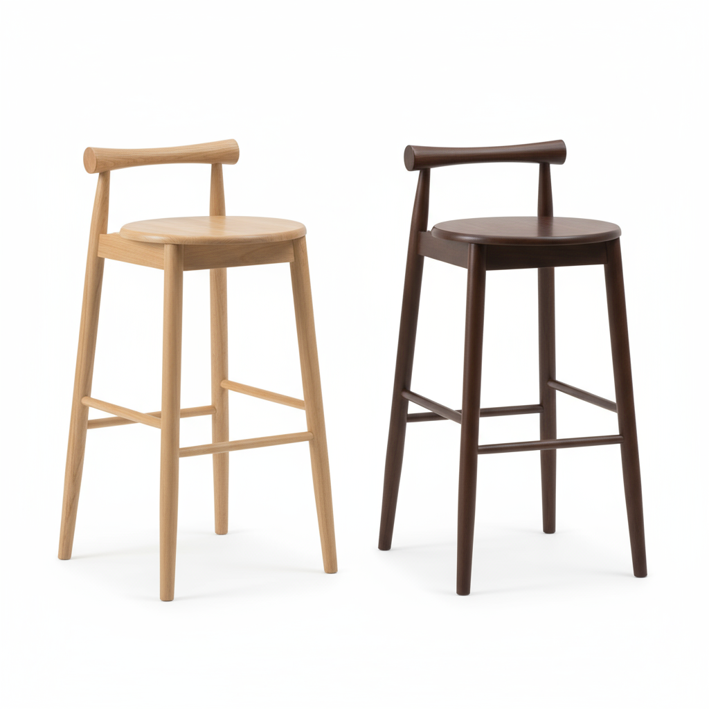8 units Bowback Designer Bar Stool Solid Rubberwood in Multiple Colours