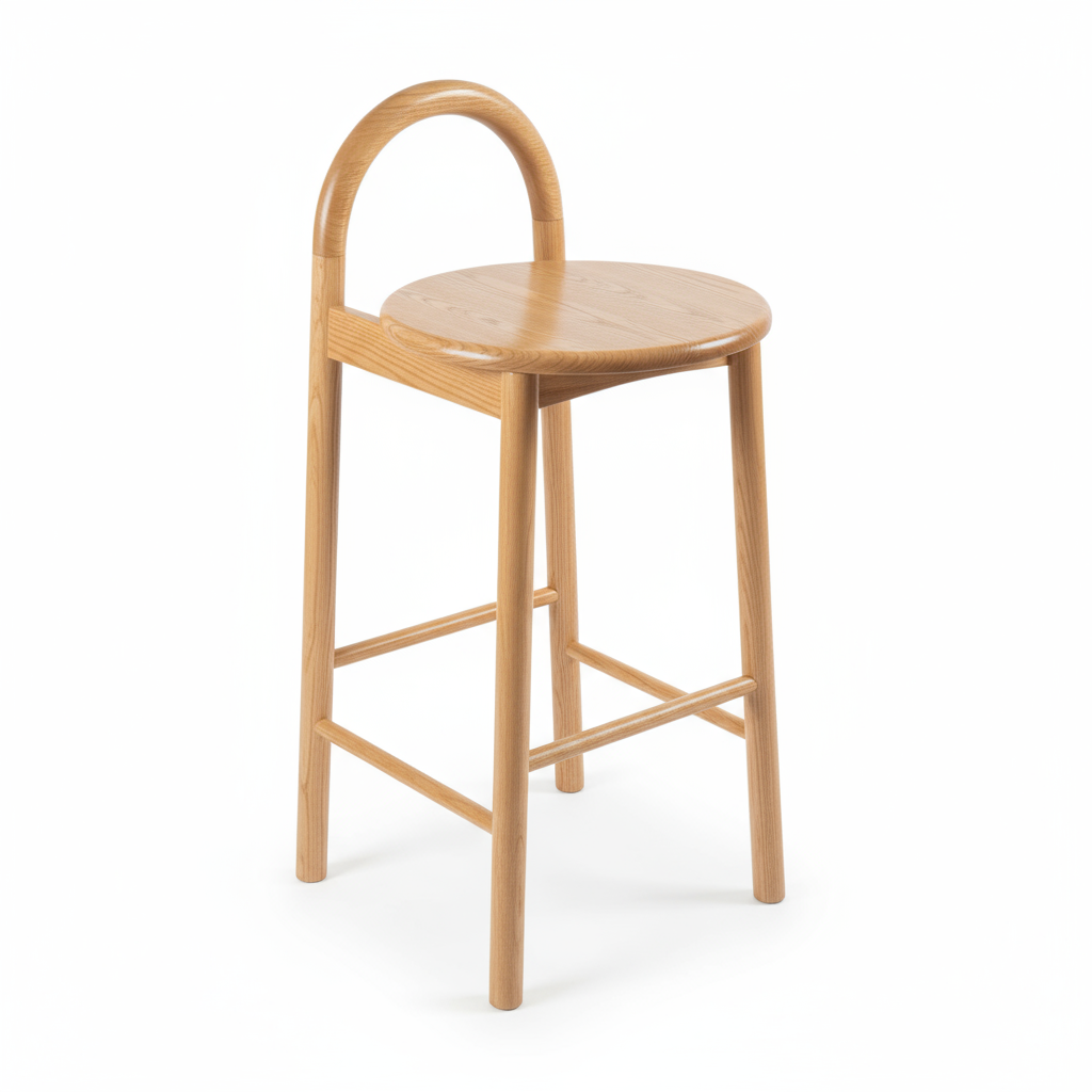 12 units Arc Designer Bar Stool Solid Ash Wood in Multiple Colours