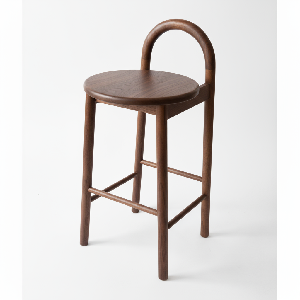 12 units Arc Designer Bar Stool Solid Ash Wood in Multiple Colours