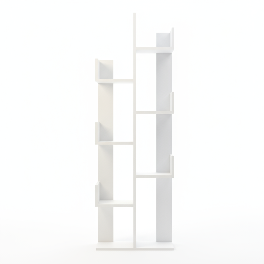 24 units Cactus Design MDF Bookshelf – Modern Decorative Wood Style Shelf for Living Room, Bedroom, or Study