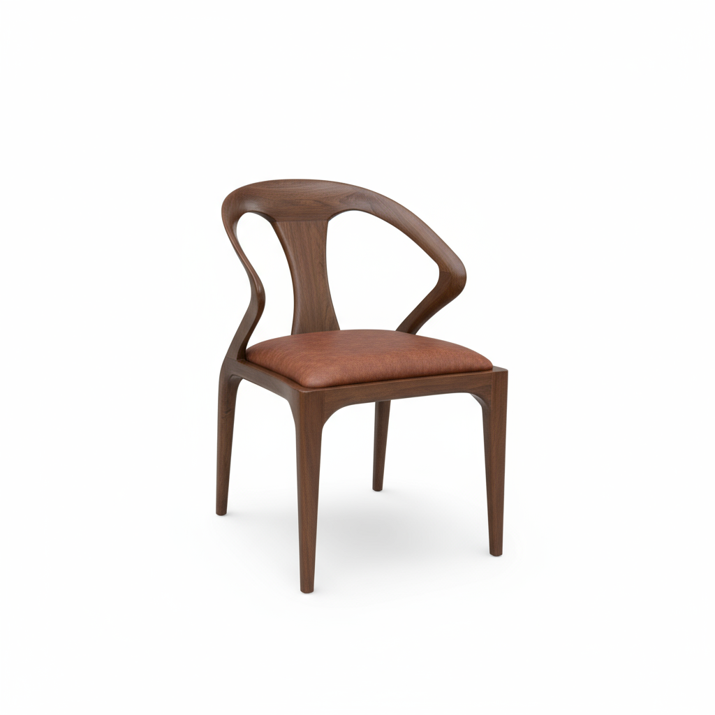 16 x Carved Solid Ash Wood Dining Chair with Trident Backrest - Multiple Color Choices