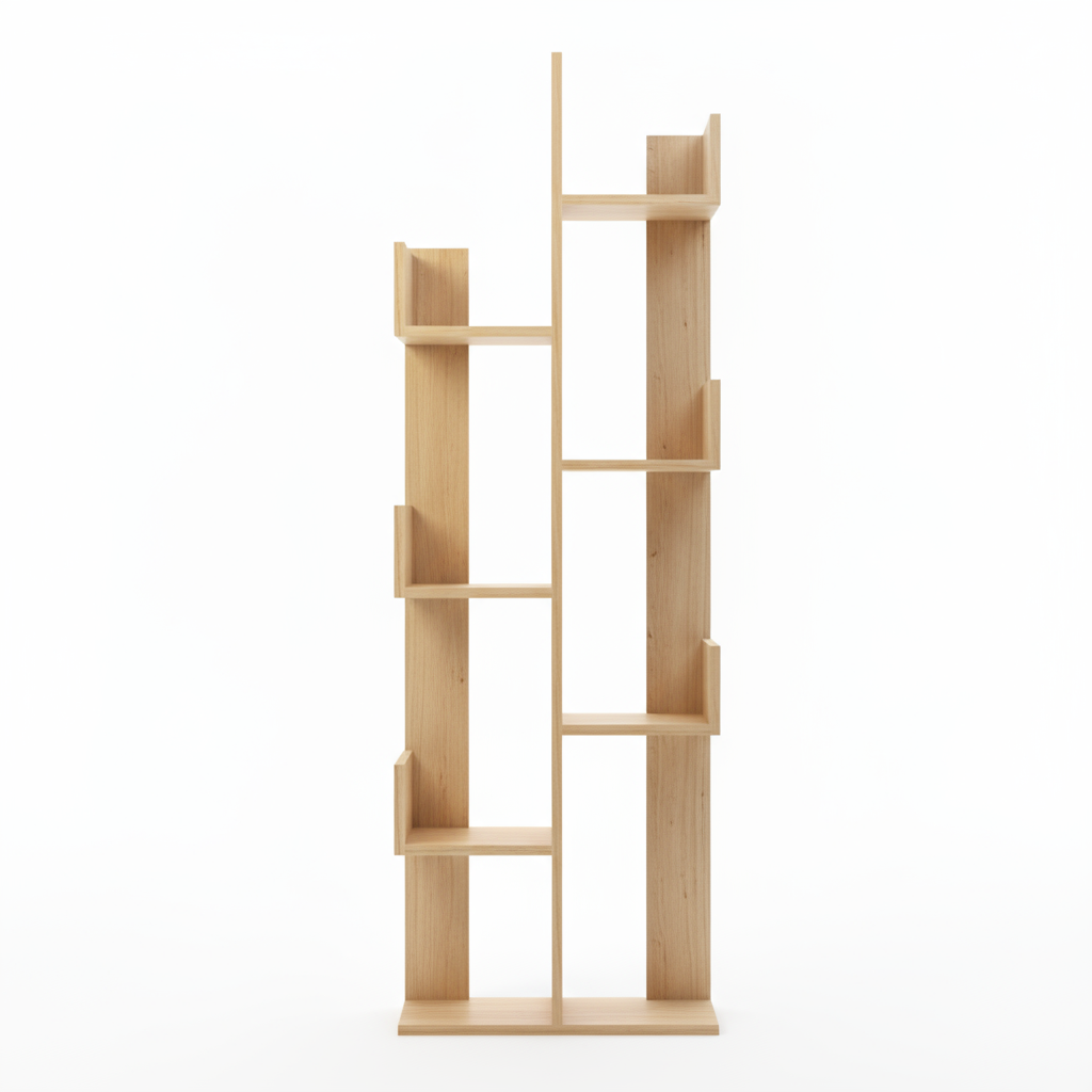 24 units Cactus Design MDF Bookshelf – Modern Decorative Wood Style Shelf for Living Room, Bedroom, or Study