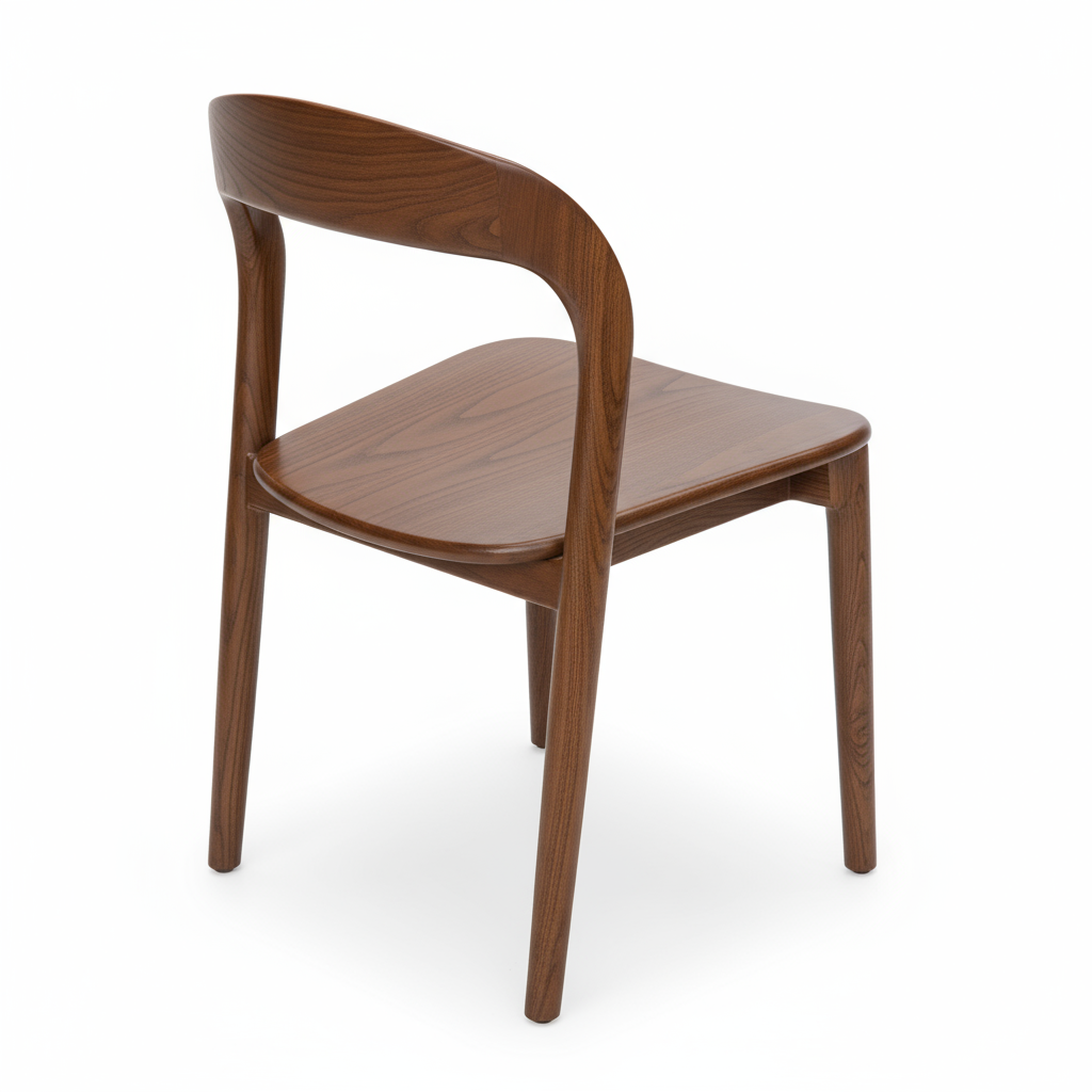 Circular Ash Wood 55" Dining Table with 4 Matching Chairs Round for Home, Restaurants, Cafes or Events