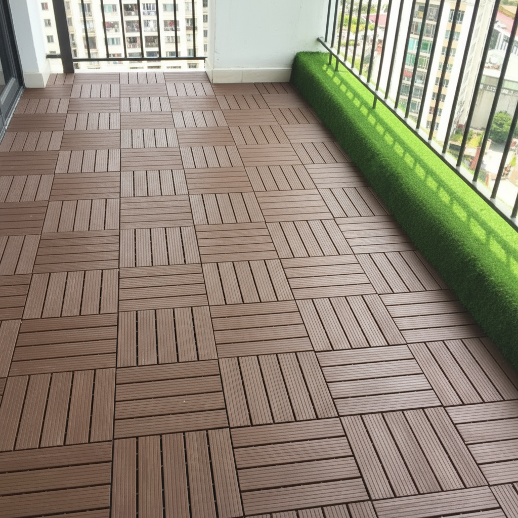 528 Pieces - Easy Plastic Floor Tiles for Indoor or Outdoor Use - Wet Areas, Concrete or Wood Surfaces