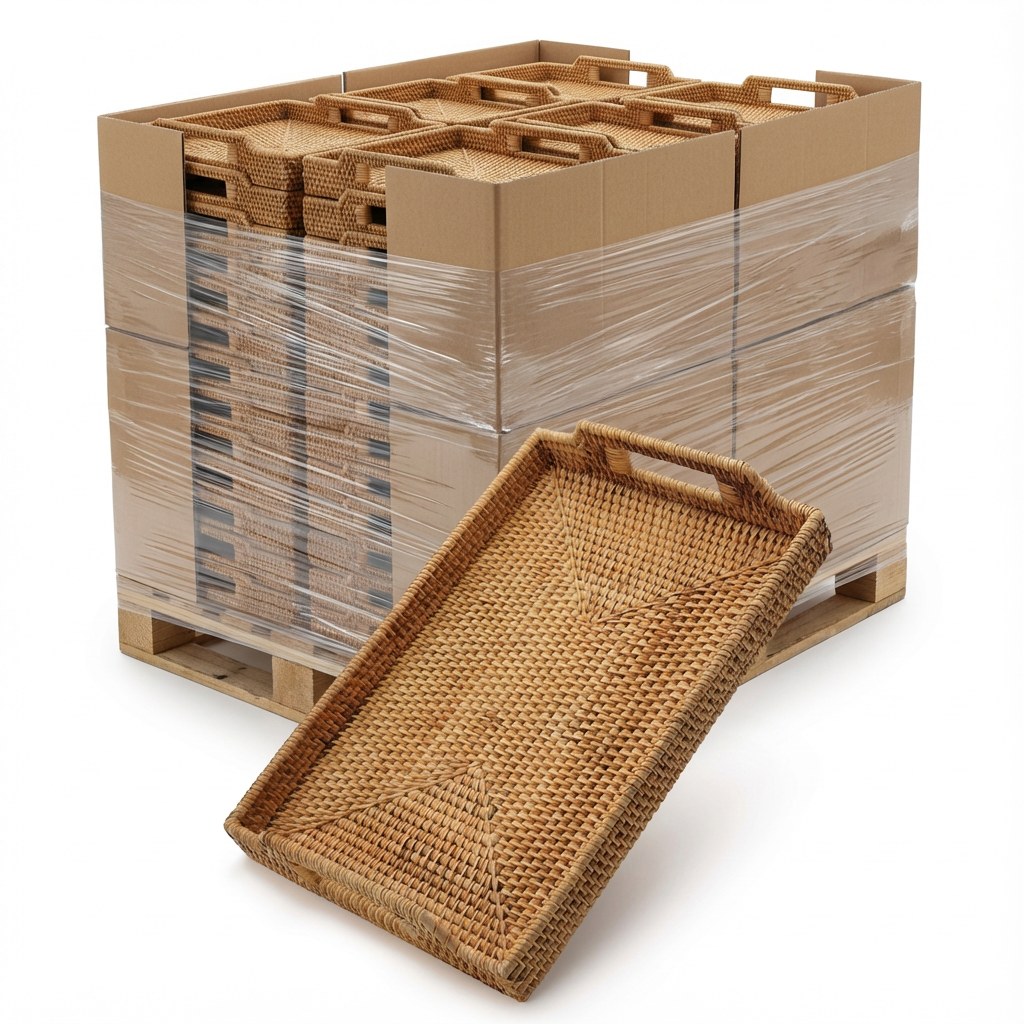 50/100/150 Bulk Rattan Food Serving Tea Tray, Fruit Basket or Storage