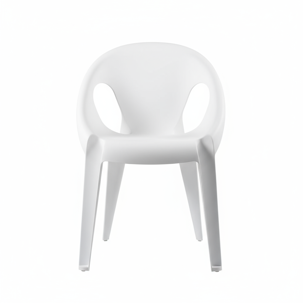 2 or 4 Pcs Modern Plastic Stacking Bucket Chair - Strong and Lightweight for Homes, Offices, Schools and Events