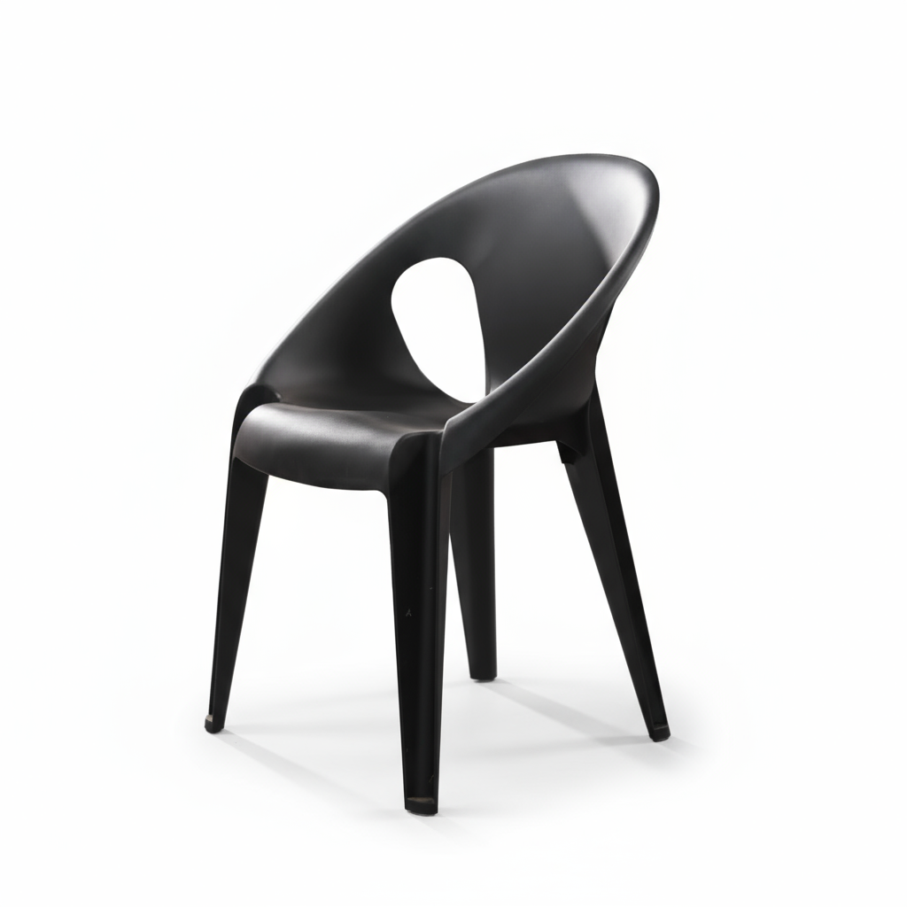 2 or 4 Pcs Modern Plastic Stacking Bucket Chair - Strong and Lightweight for Homes, Offices, Schools and Events